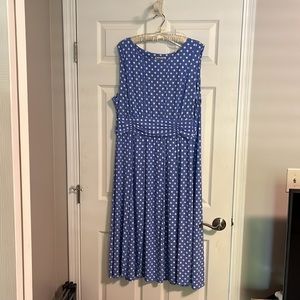 North Style Multi Panel Dot Dress- Periwinkle Sz 20w